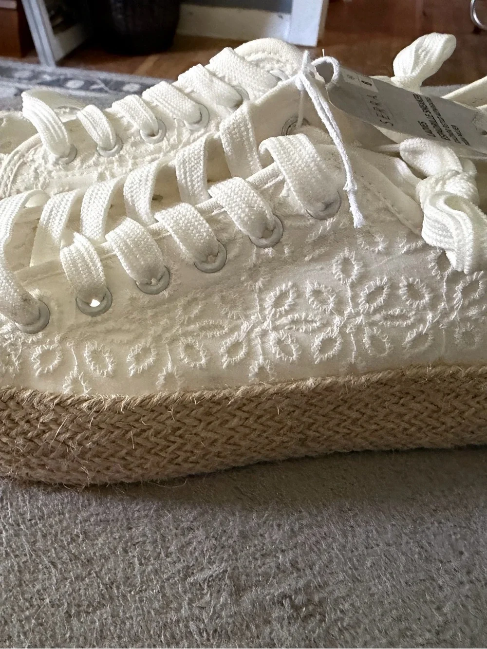 Serra Cream Lace-Up Espadrille Sneaker